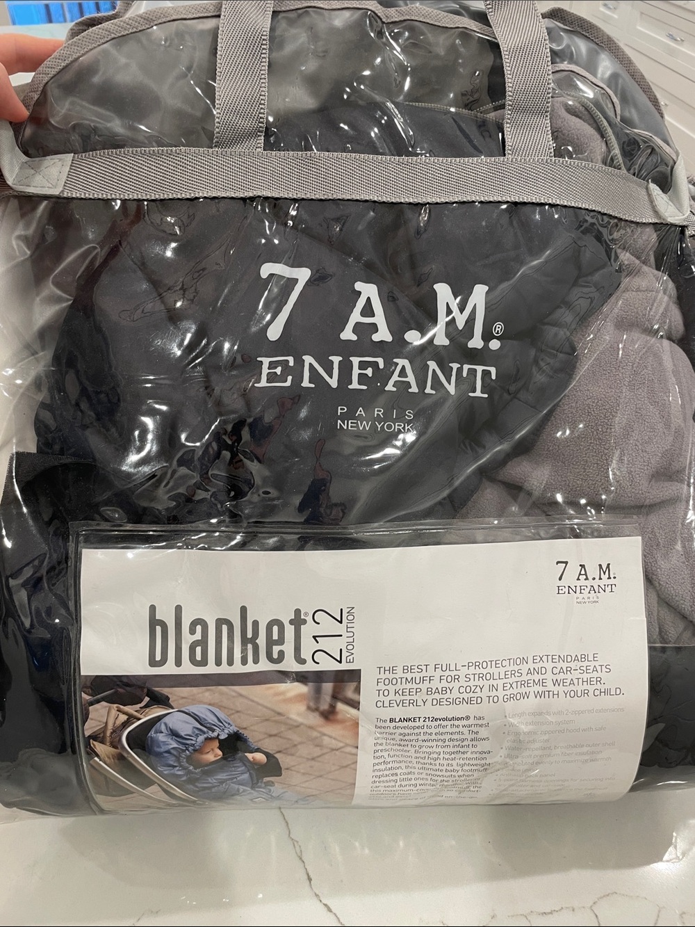 7 A.M. Enfant Blanket 212 Evolution - Navy/Grey